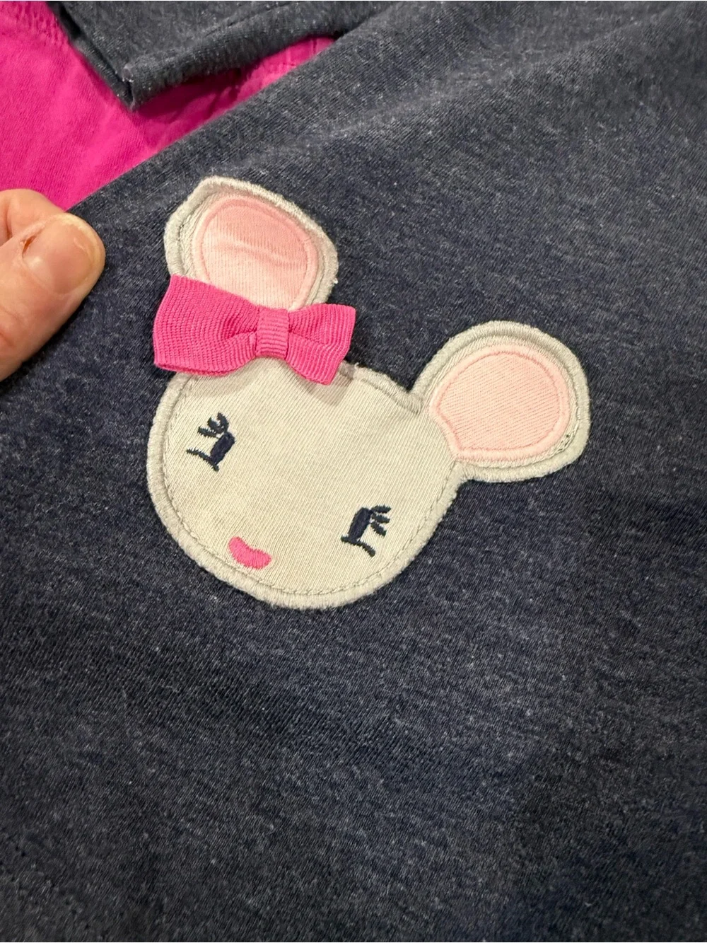 Gymboree Navy Tunic Set with Bright Pink Leggings Girls 3/4T